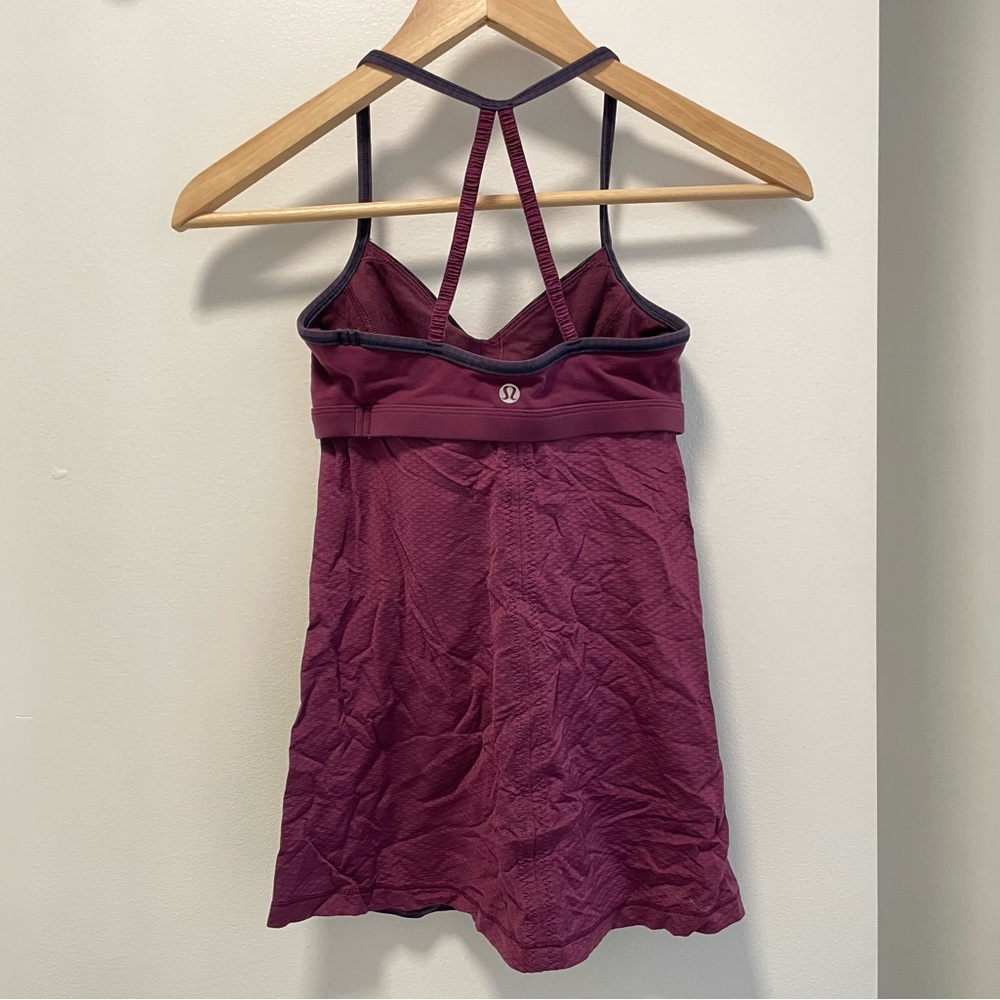 Lulu tank - maroon & navy